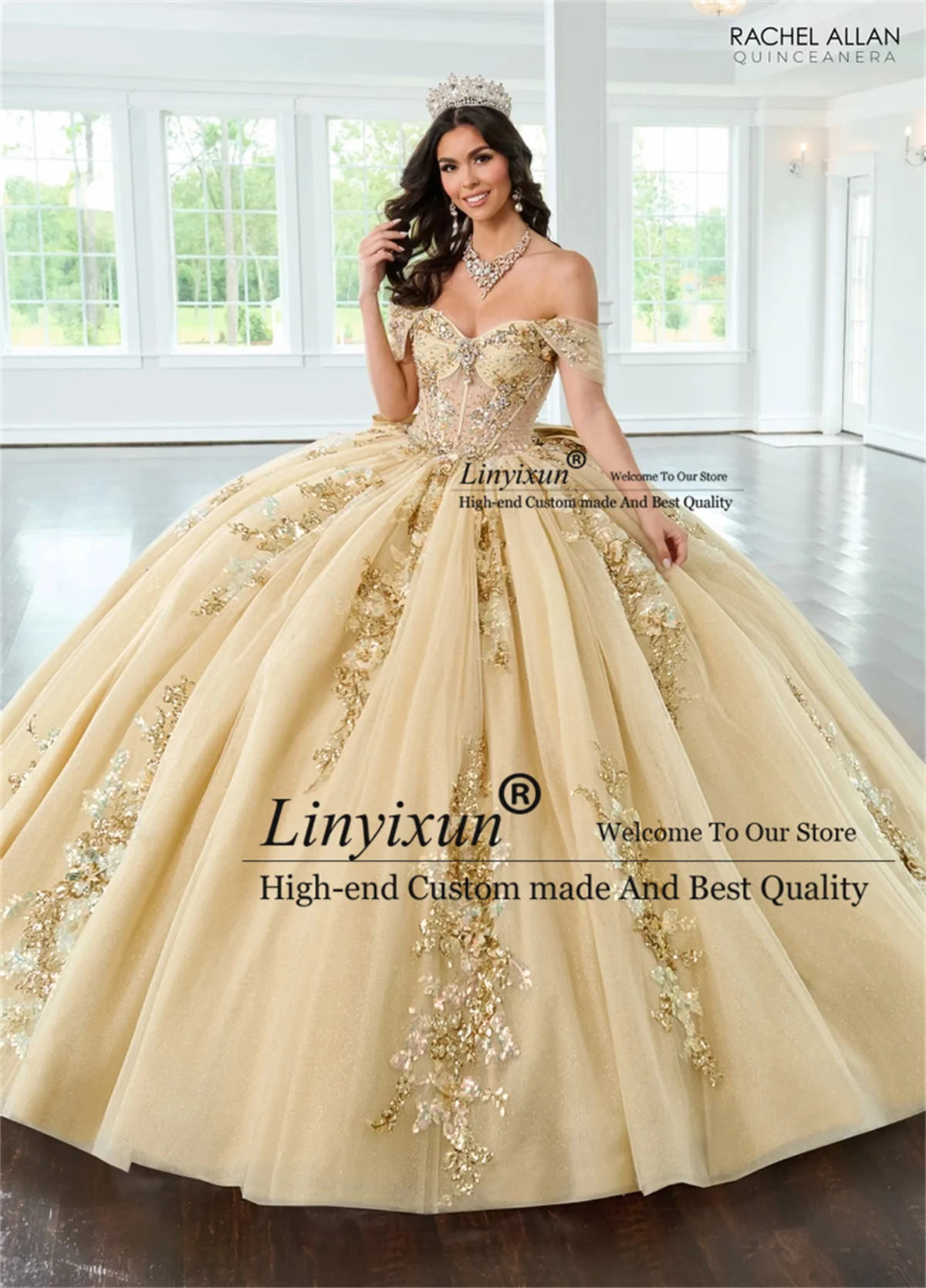 Mexican Ball Gown Quinceanera Dress 3D Floars Applique Lace Sweet 16 Birthday Customized Off Shoulder Vestidos De 15 Anos
Mexican Ball Gown Quinceanera Dress 3D Floars Applique Lace Sweet 16 Birthday Customized Off Shoulder Vestidos De 15 Anos