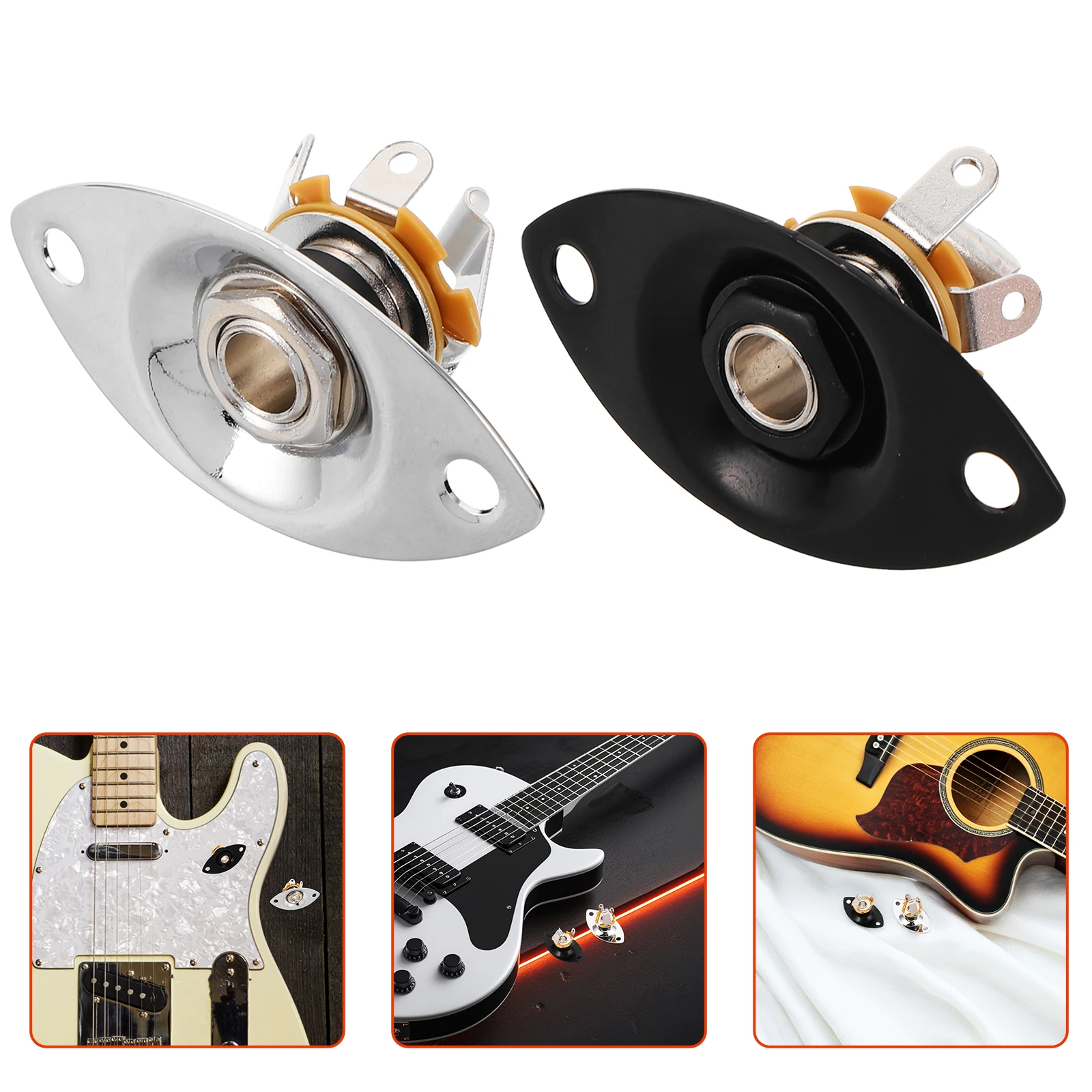 2 Pcs Electric Guitar Jack Brass Parts Curved Output Plate Replace Repair Accessories Metal Replacement
2 Pcs Electric Guitar Jack Brass Parts Curved Output Plate Replace Repair Accessories Metal Replacement