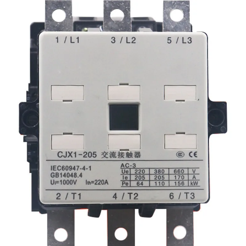 Electrical AC contact CJX1-205/22 Three-phase contactor 250A Load 300A Switch 400A
Electrical AC contact CJX1-205/22 Three-phase contactor 250A Load 300A Switch 400A
