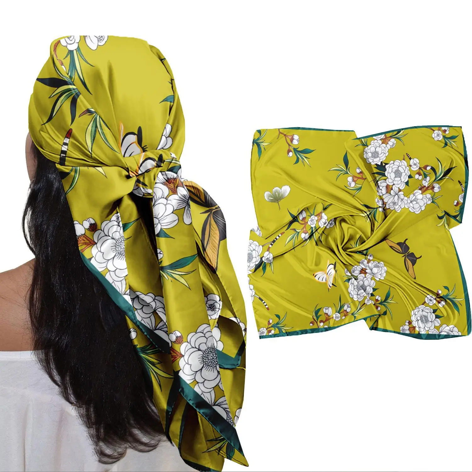 19.69x19.69 Inch Satin Bandana Headscarf for Women Silky Hair Scarves for Fashion Lightweight
19.69x19.69 Inch Satin Bandana Headscarf for Women Silky Hair Scarves for Fashion Lightweight