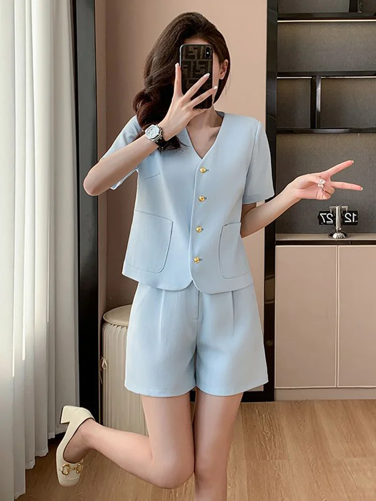 Elegant Short Sleeve Suit Set Women's Fashion Outerwear Shorts Two-Piece Set Summer High-End Small Fragrance Style Casual Wear
Elegant Short Sleeve Suit Set Women's Fashion Outerwear Shorts Two-Piece Set Summer High-End Small Fragrance Style Casual Wear