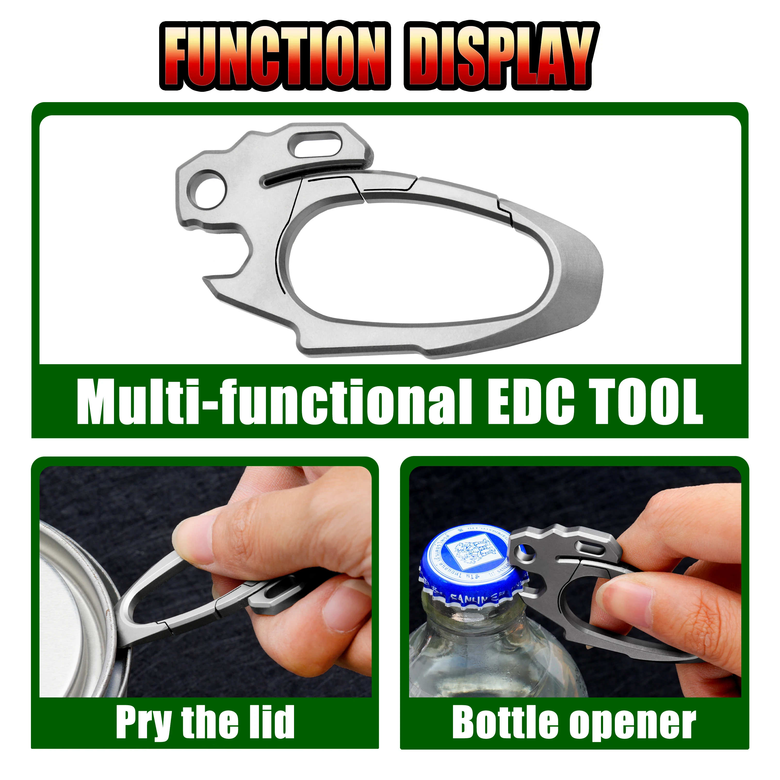 Titanium Alloy Multifunctional Keychain, Rabbit Buckle Key Ring Car Accessor EDC Tool Outdoor Camping Portable Bottle Opener
Titanium Alloy Multifunctional Keychain, Rabbit Buckle Key Ring Car Accessor EDC Tool Outdoor Camping Portable Bottle Opener