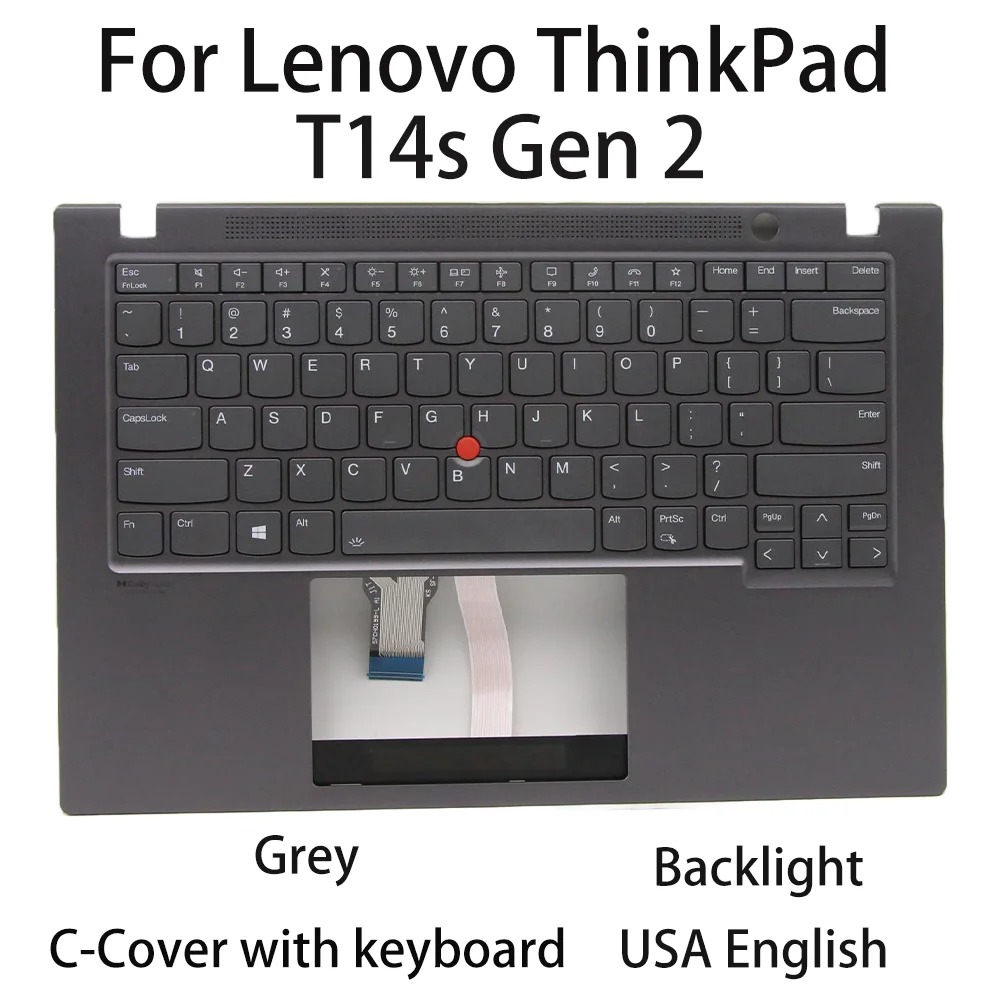 Новинка для ноутбука Lenovo ThinkPad T14s Gen 2 C-Cover с клавиатурой США английская серая подсветка FRU:5M11C85537 5M11C85538
Новинка для ноутбука Lenovo ThinkPad T14s Gen 2 C-Cover с клавиатурой США английская серая подсветка FRU:5M11C85537 5M11C85538