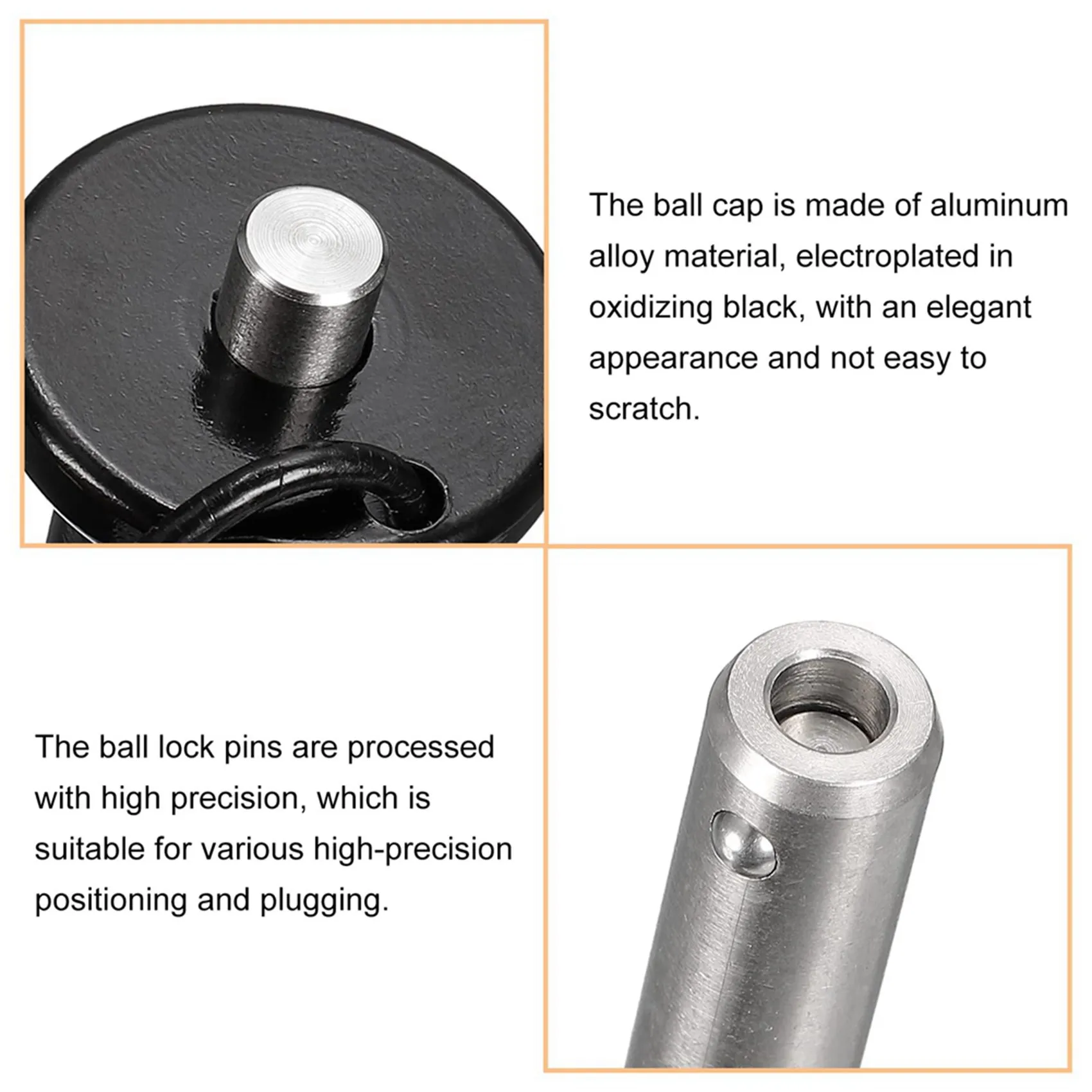 BAAG-4X Stainless Steel Quick Release Pin 6Mm Diameter Ball Locking Pin With Push Button Lanyard Cable Usable Length 25Mm
BAAG-4X Stainless Steel Quick Release Pin 6Mm Diameter Ball Locking Pin With Push Button Lanyard Cable Usable Length 25Mm