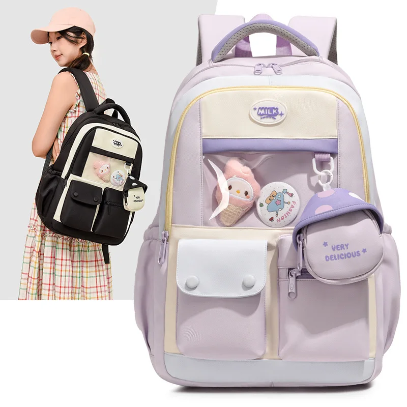 Korean Sweet Large Capacity Schoolbag for Female Junior High School Students Bar Pain Bag High Value Female Student Backpack
Korean Sweet Large Capacity Schoolbag for Female Junior High School Students Bar Pain Bag High Value Female Student Backpack