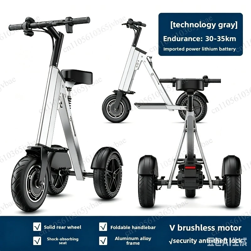 Foldable Body Tricycle, Light Texture, Easy To Store and Carry
Foldable Body Tricycle, Light Texture, Easy To Store and Carry