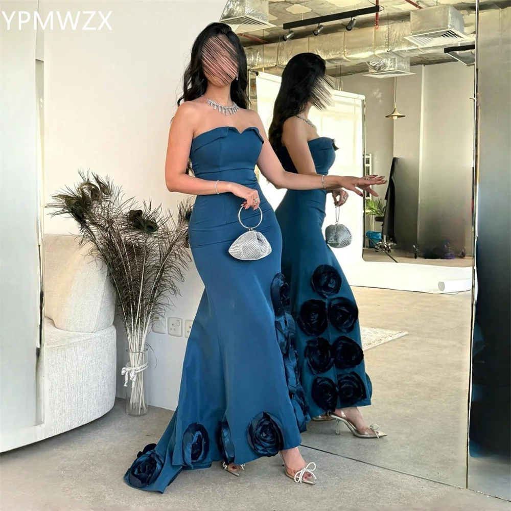 Customized Evening Dress Women Prom Gown Formal Party YPMWZX Strapless Mermaid Floor Length Skirts Sleeveless Applique 3D Flower
Customized Evening Dress Women Prom Gown Formal Party YPMWZX Strapless Mermaid Floor Length Skirts Sleeveless Applique 3D Flower