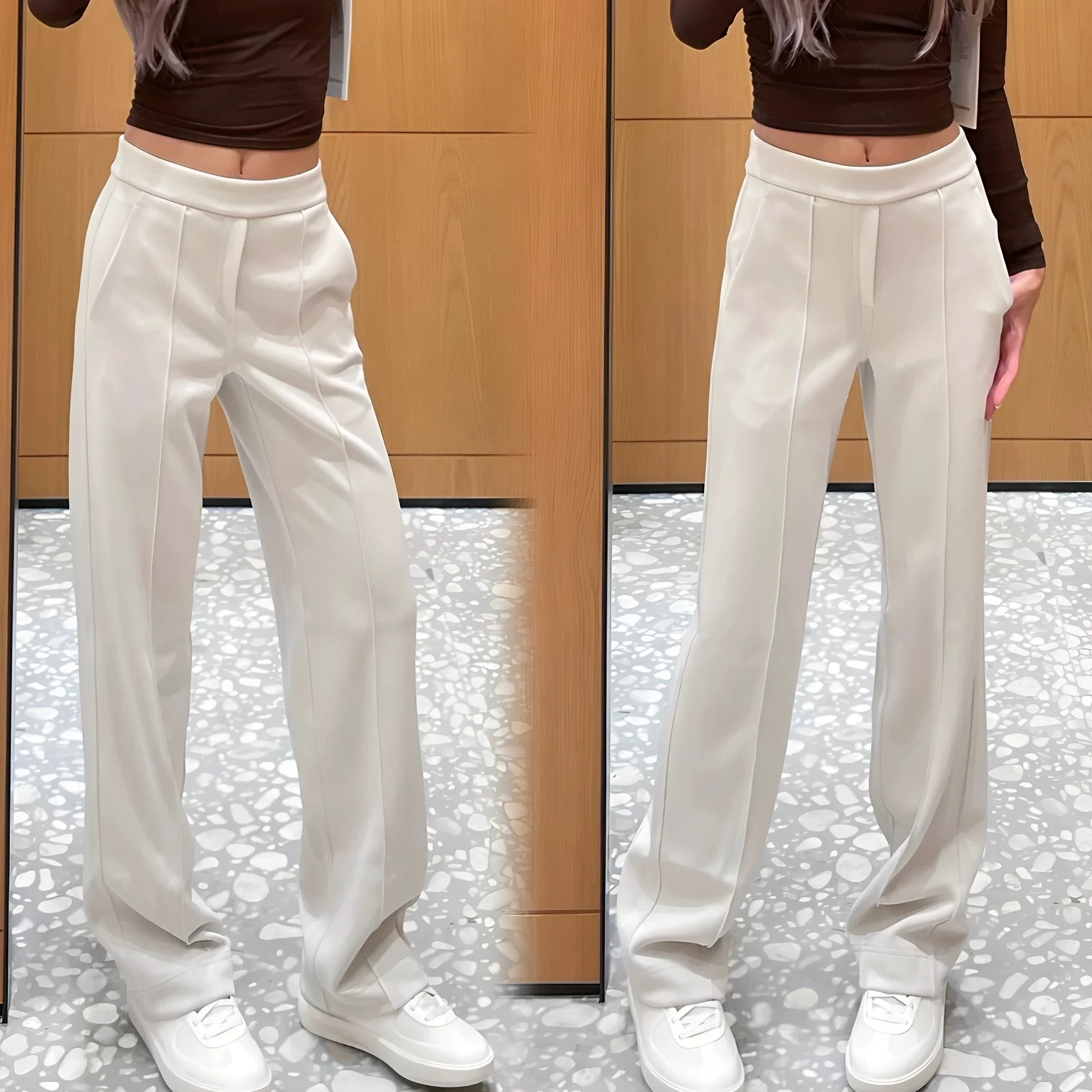 Yoga pants softscale mid-slit high waist straight-pin modal air layer anti-wrinkle drooping cloud-sensing casual pants for women
Yoga pants softscale mid-slit high waist straight-pin modal air layer anti-wrinkle drooping cloud-sensing casual pants for women