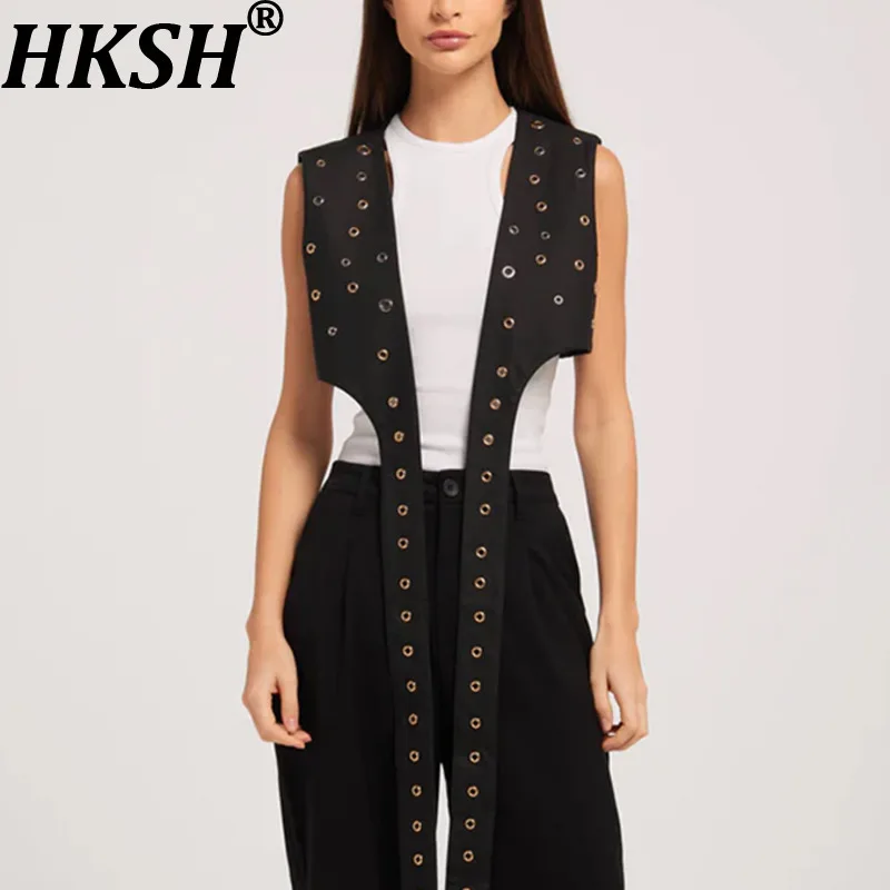 HKSH Women Waistcoat Niche Design Eyelet Belted V-neck Versatile Streetwear Punk Ins Sleeveless Vest Tank Top New Summer HK20975
HKSH Women Waistcoat Niche Design Eyelet Belted V-neck Versatile Streetwear Punk Ins Sleeveless Vest Tank Top New Summer HK20975