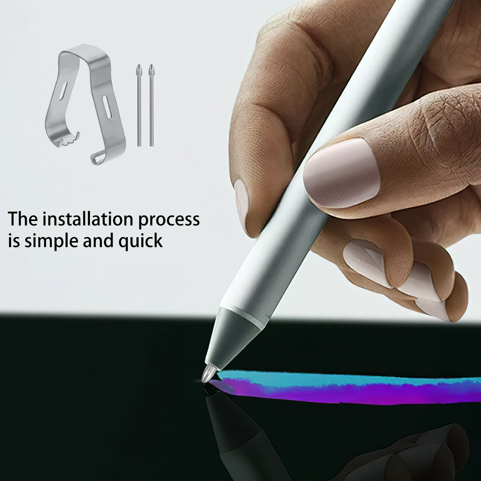 1 set 2 Metal Pen Tips Silver Stylus Nibs Replacement for S7 Pens Capacitive Touch Discs Stainless Steel Writing
1 set 2 Metal Pen Tips Silver Stylus Nibs Replacement for S7 Pens Capacitive Touch Discs Stainless Steel Writing