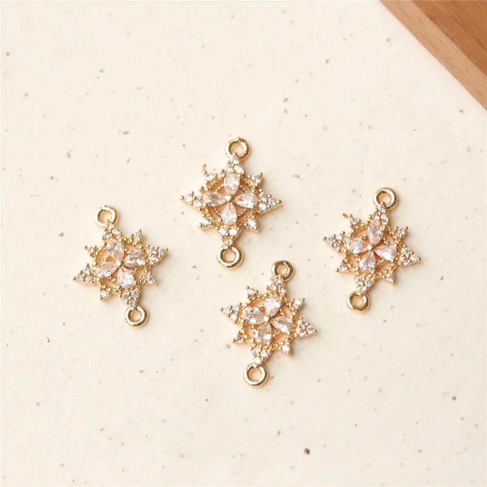 Copper Gold Plated Vintage Double Ring Cross Flower Pendant Earrings Necklace DIY Bracelet Handmade Charm Accessories S242
Copper Gold Plated Vintage Double Ring Cross Flower Pendant Earrings Necklace DIY Bracelet Handmade Charm Accessories S242