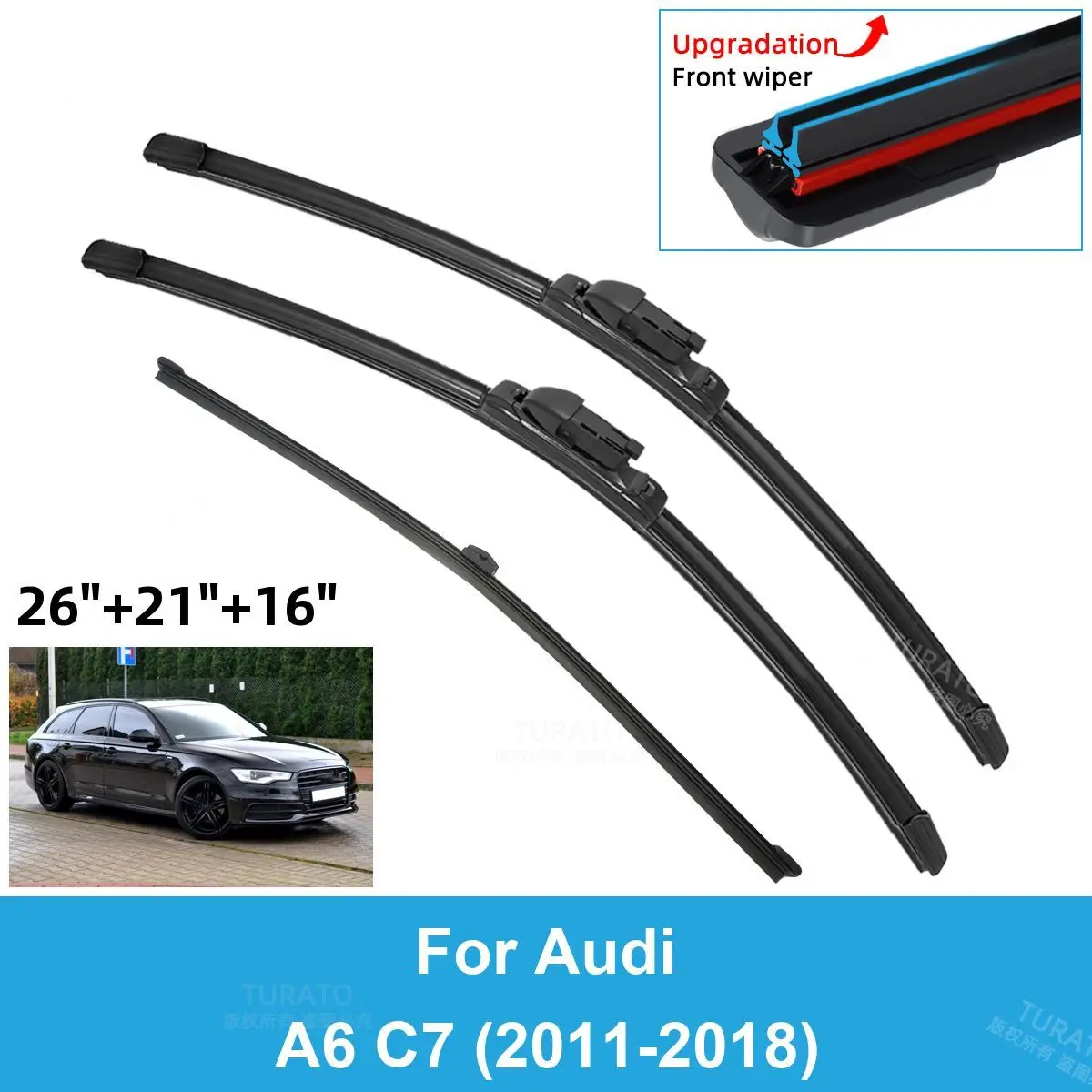 3PCS Car Wiper Blades for 2011-2018 Audi A6 C7 Rear Windshield Wipers Double Rubber Car Accessories 2014 2015 2016 2017 2018
3PCS Car Wiper Blades for 2011-2018 Audi A6 C7 Rear Windshield Wipers Double Rubber Car Accessories 2014 2015 2016 2017 2018