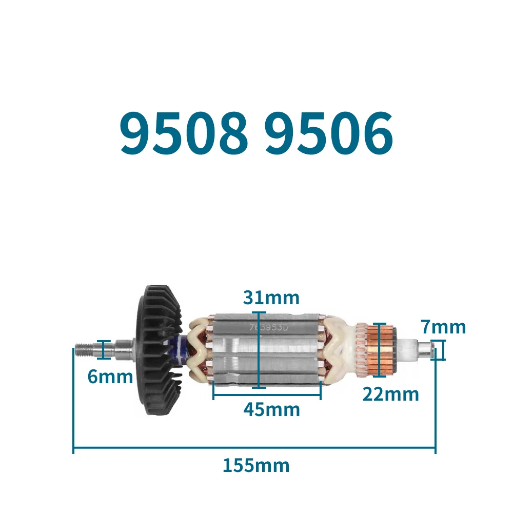 Якорь переменного тока 220-240 В для Makita 9805 9508, ротор угловой шлифовальной машины, якорь статора, катушка, аксессуары для двигателя, замена
Якорь переменного тока 220-240 В для Makita 9805 9508, ротор угловой шлифовальной машины, якорь статора, катушка, аксессуары для двигателя, замена