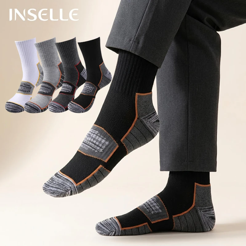 INSELLE men's mid length sports socks with shock absorption and arch protection, towel bottom for odor and sweat absorption
INSELLE men's mid length sports socks with shock absorption and arch protection, towel bottom for odor and sweat absorption