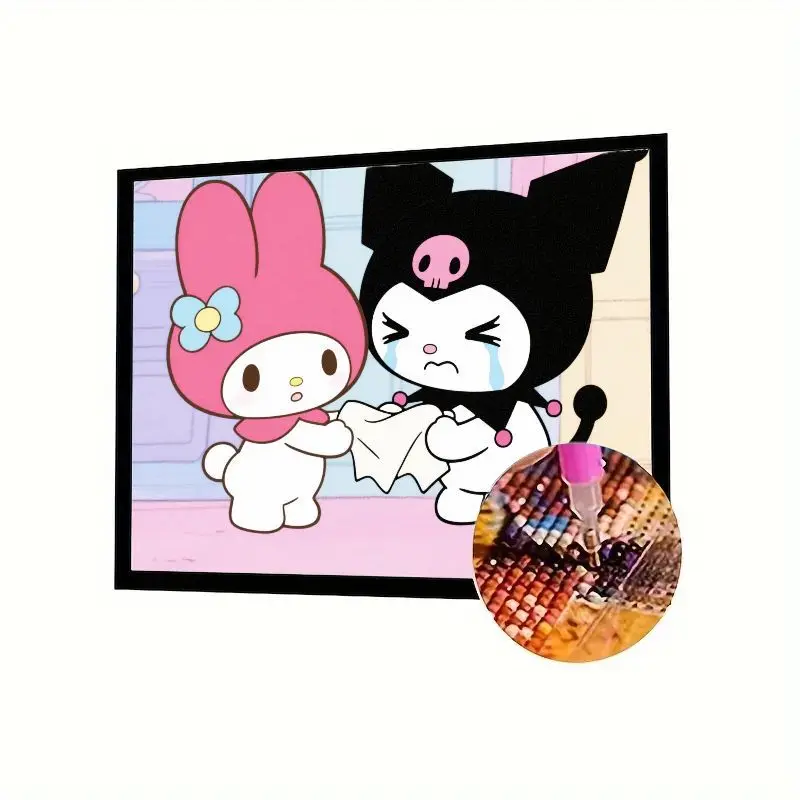1 шт. Sanrio My Melody & Kuromi плачущая сцена дружбы 5D набор для алмазной живописи, полная дрель DIY вышивка стразами вышивка крестиком
1 шт. Sanrio My Melody & Kuromi плачущая сцена дружбы 5D набор для алмазной живописи, полная дрель DIY вышивка стразами вышивка крестиком