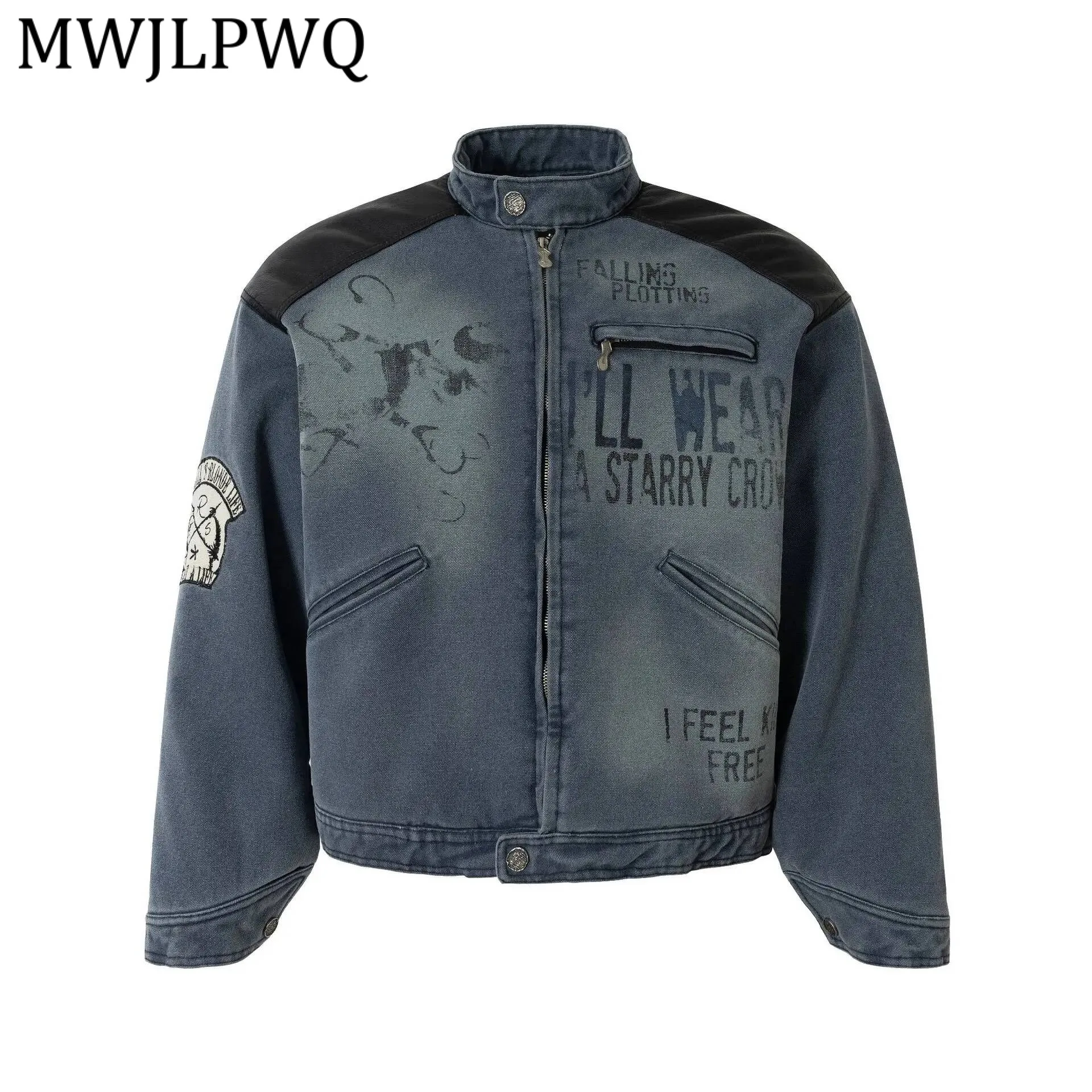 MWJLPWQ Men's Street Winter Denim Cotton Jacket Washed Patch Design Unisex Coat American Retro Motorcycle Casual Tops 21990
MWJLPWQ Men's Street Winter Denim Cotton Jacket Washed Patch Design Unisex Coat American Retro Motorcycle Casual Tops 21990