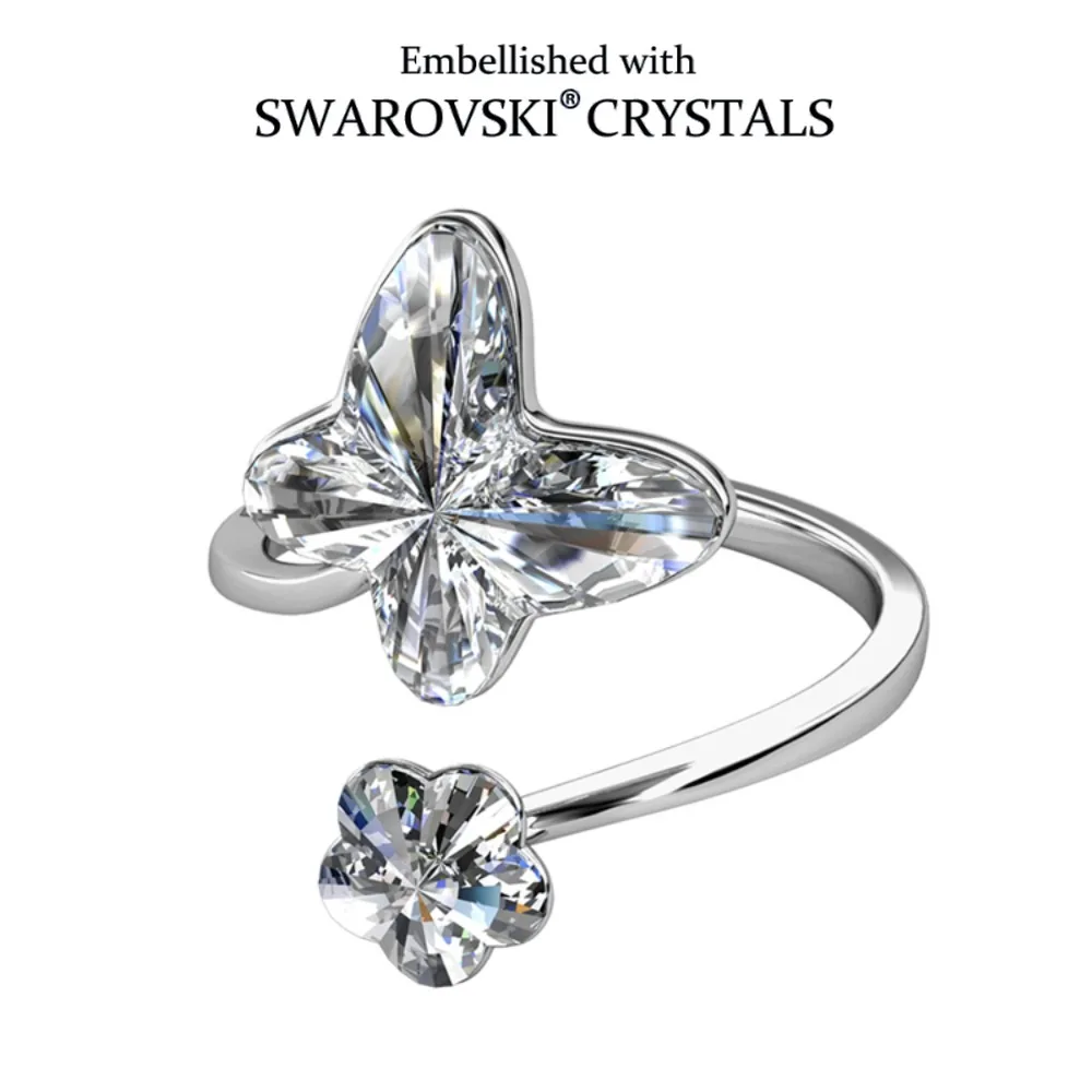 Daisini австрийский кристалл из Сваровски открывающееся кольцо регулируемый размер кольца на палец с бабочкой изысканные ювелирные изделия подарок для женщин
Daisini австрийский кристалл из Сваровски открывающееся кольцо регулируемый размер кольца на палец с бабочкой изысканные ювелирные изделия подарок для женщин