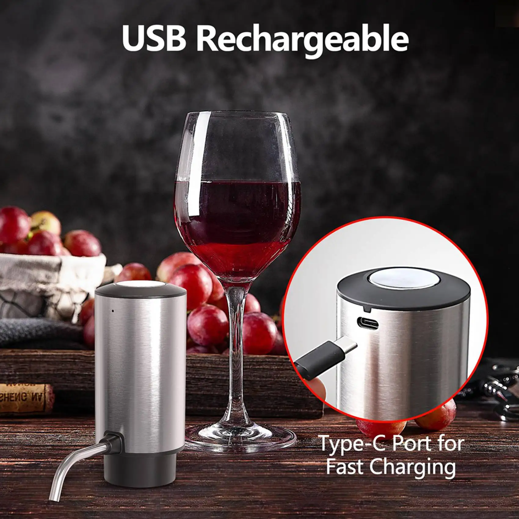 4X Electric Wine Aerator Wine Decanter Set Rechargeable Automatic Wine Dispenser Wine Pourer With Storage Base
4X Electric Wine Aerator Wine Decanter Set Rechargeable Automatic Wine Dispenser Wine Pourer With Storage Base