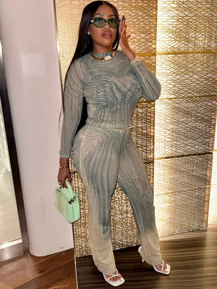 Insglas Sexy Tracksuit Women 2 Piece Set Stripe Fall Long Sleeve Crop Tops+Tight Pants High Stretch See Through Matching Outfits
Insglas Sexy Tracksuit Women 2 Piece Set Stripe Fall Long Sleeve Crop Tops+Tight Pants High Stretch See Through Matching Outfits
