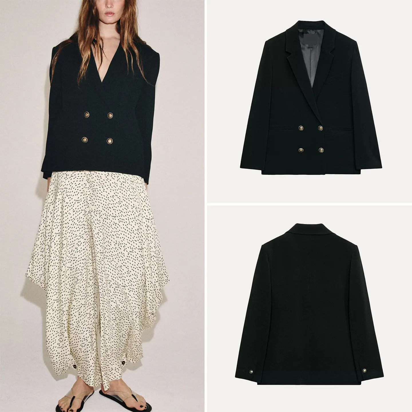 Fashionable Long Sleeve V-Neck Double Buttoned Suit Jacket Women's Casual Style Loose Fit Outerwear for Summer 2026
Fashionable Long Sleeve V-Neck Double Buttoned Suit Jacket Women's Casual Style Loose Fit Outerwear for Summer 2026
