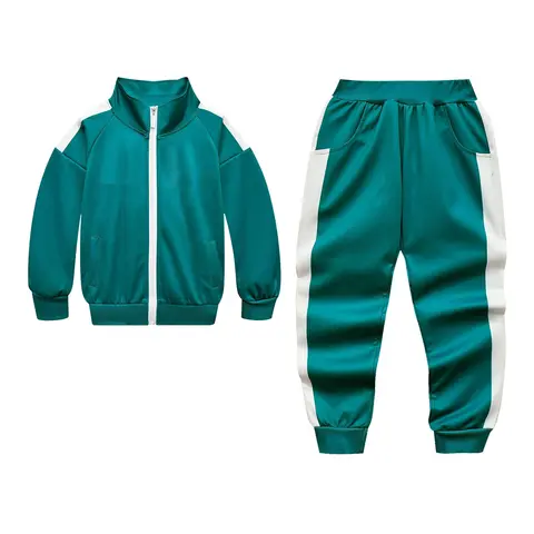 Kids Adult Horro Calamari Games Cosplay Costume Korea Disguise Hoodies For Team Jacket Pants Halloween Carnival Clothes