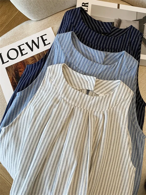 Корейский женский полосатый жилет Svel Ne, подвесной жилет, летний утягивающий топ, удобный хлопковый повседневный свободный крой irt 
Корейский женский полосатый жилет Svel Ne, подвесной жилет, летний утягивающий топ, удобный хлопковый повседневный свободный крой irt