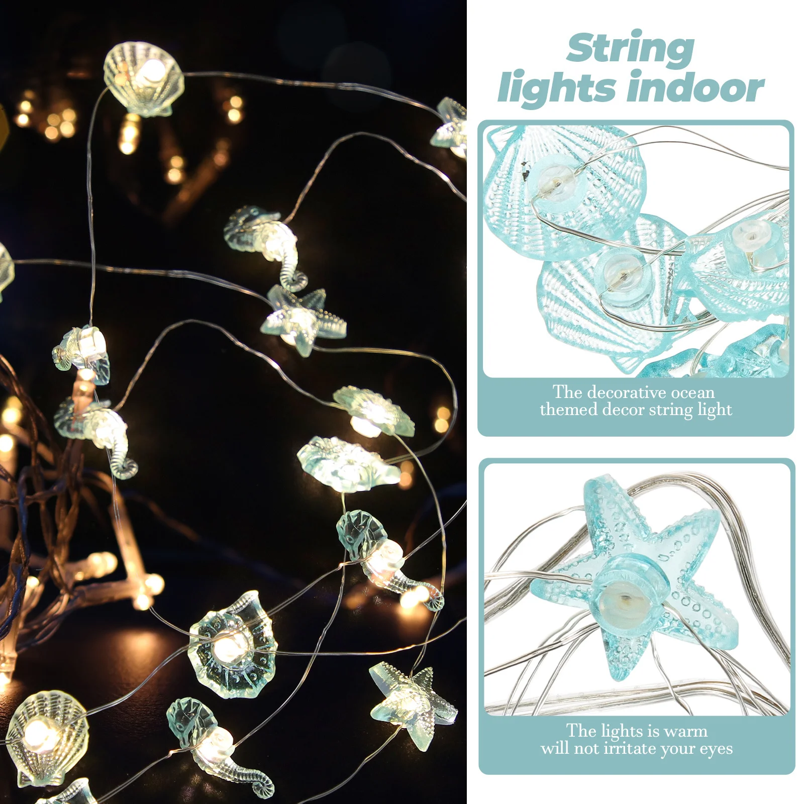 1 String Ocean Themed Lights Marine Decorative Copper Wire String Lights USB Powered Coastal Room Decor Bedroom Party Lighting
1 String Ocean Themed Lights Marine Decorative Copper Wire String Lights USB Powered Coastal Room Decor Bedroom Party Lighting