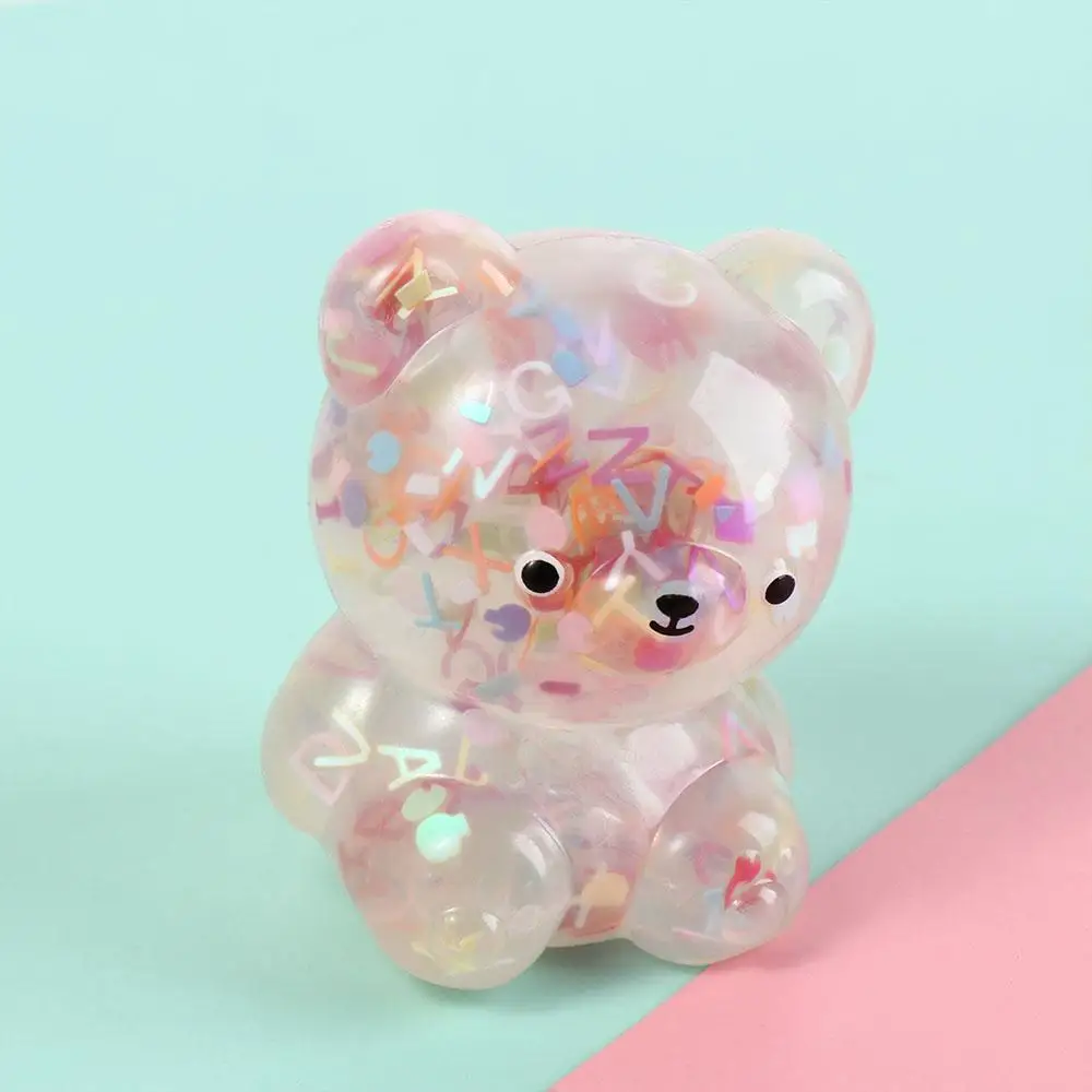 Children Supplies Cartoon Animals Bear Squeeze Toy Colorful Sequins Soft TPR Gummy Bear Squeezable Bear Toys Interactive Gift
Children Supplies Cartoon Animals Bear Squeeze Toy Colorful Sequins Soft TPR Gummy Bear Squeezable Bear Toys Interactive Gift