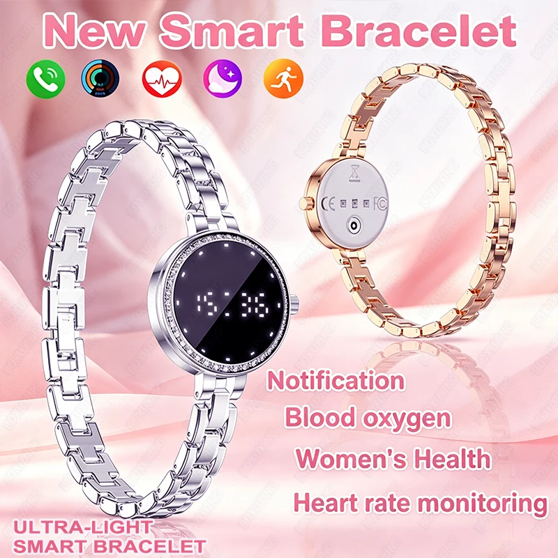 2026 New Fashion Smart Bracelet Women Sport Mode Fitness Tracker Heart Rate Sleep Message Reminder IP68 Waterproof Smart Watches
2026 New Fashion Smart Bracelet Women Sport Mode Fitness Tracker Heart Rate Sleep Message Reminder IP68 Waterproof Smart Watches