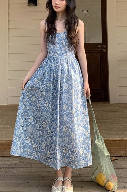 Summer New Women's Dress Chiffon Strap High Waist Printed A-line Skirt
Summer New Women's Dress Chiffon Strap High Waist Printed A-line Skirt