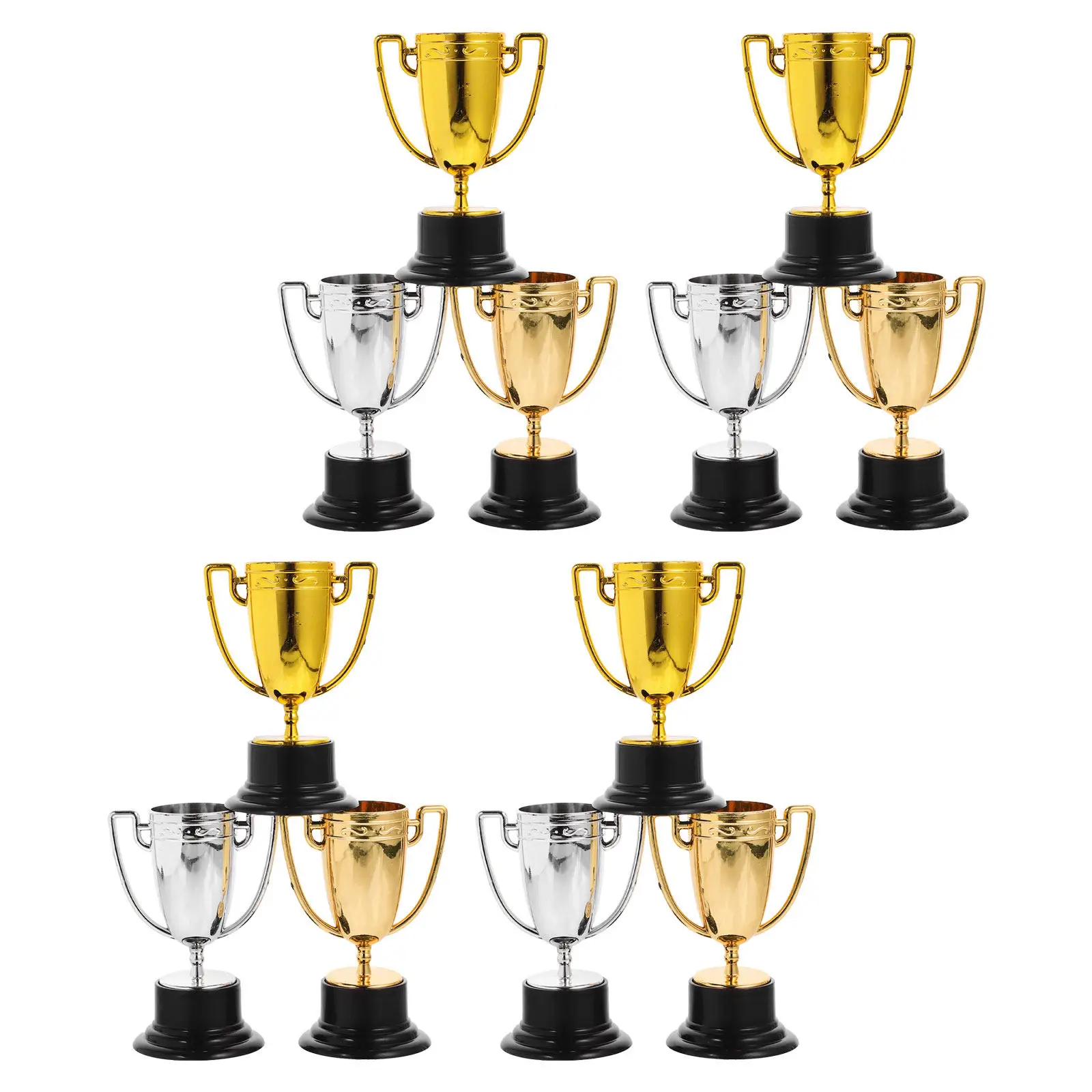 12Pcs Small Trophy Awards Gold Silver Bronze Plastic Mini Sports Trophies for Kids Athletic Ceremony Decorations Field Day
12Pcs Small Trophy Awards Gold Silver Bronze Plastic Mini Sports Trophies for Kids Athletic Ceremony Decorations Field Day