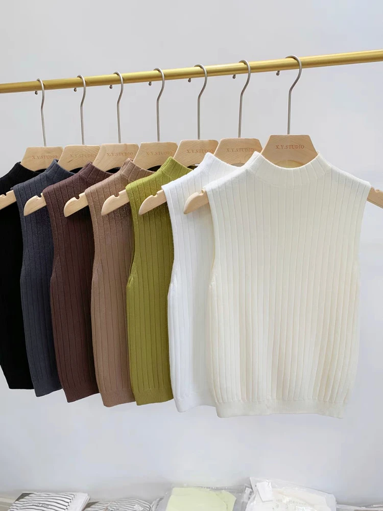 AOSSVIAO 2025 Knitted Top Women Y2K Tank Top Half Neck Vest Female Sleeveless Sweater Chic Streetwear Solid Skinny Tube Top
AOSSVIAO 2025 Knitted Top Women Y2K Tank Top Half Neck Vest Female Sleeveless Sweater Chic Streetwear Solid Skinny Tube Top