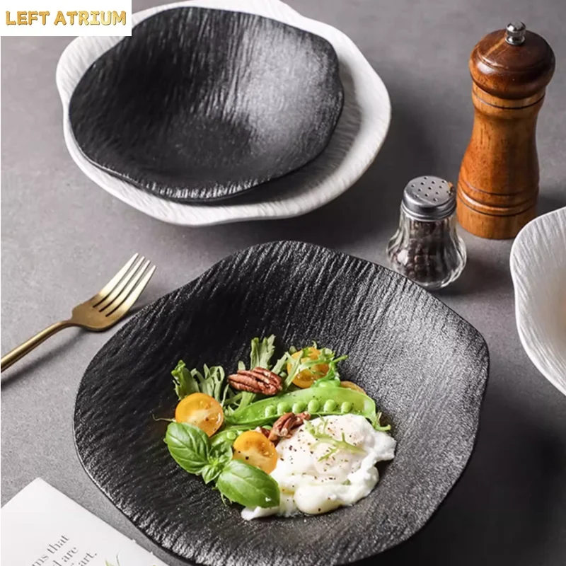 Solid Color Stone Patterned Relief Ceramic Plate, Soup Bowl, Noodle Bowl, Dish, Salad Bowl, Irregular Tableware, Kitchenware
Solid Color Stone Patterned Relief Ceramic Plate, Soup Bowl, Noodle Bowl, Dish, Salad Bowl, Irregular Tableware, Kitchenware