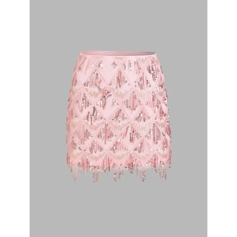 Shiny Sequin Fringe Party Skirt Mid-Length Half Skirt Women's Fashion Spring 2026 Neutral Design Other Fabric Other Process
Shiny Sequin Fringe Party Skirt Mid-Length Half Skirt Women's Fashion Spring 2026 Neutral Design Other Fabric Other Process