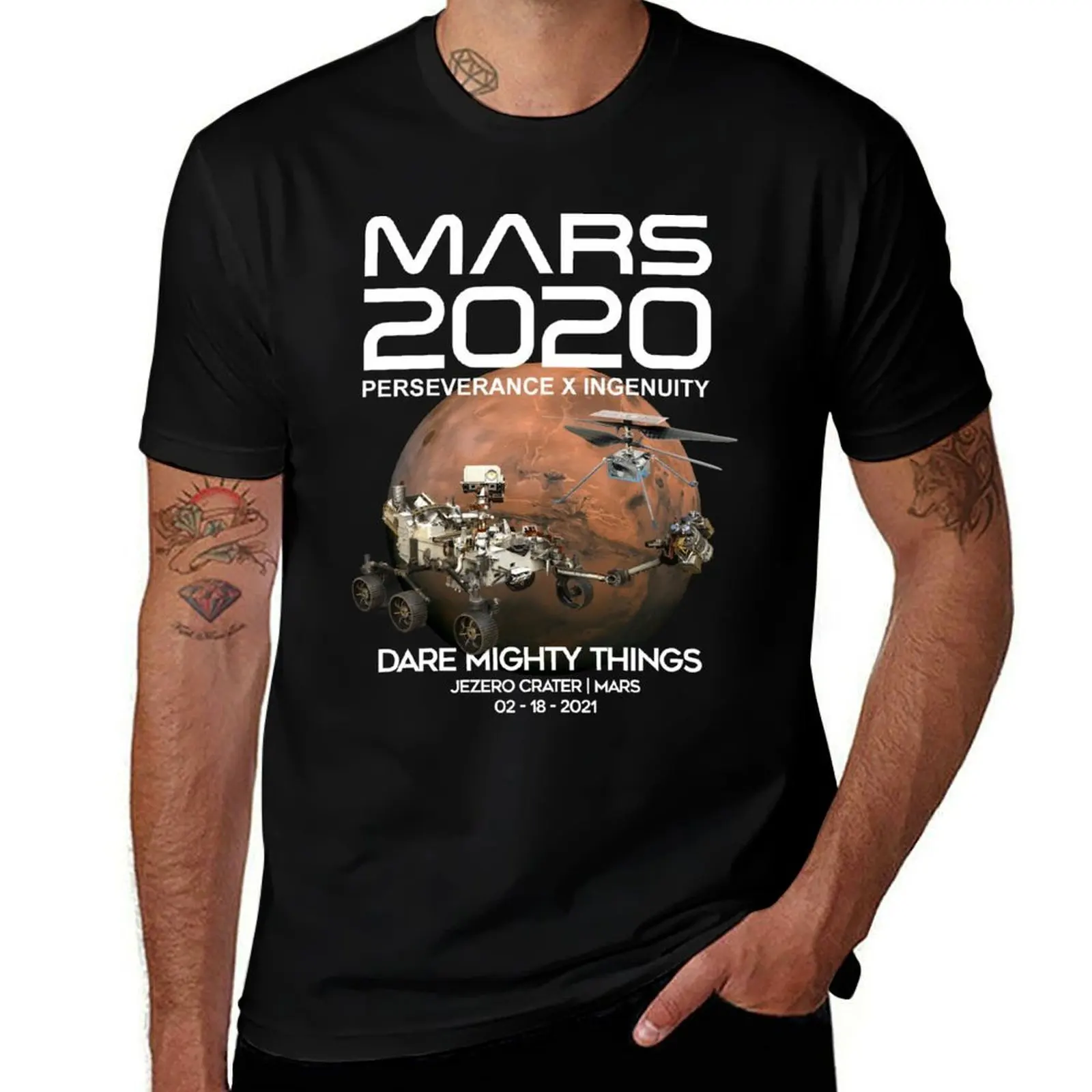 Mars 2020 Perseverance x Ingenuity Dare Mighty Things T-Shirt man t shirt graphic t shirt man cotton T-Shirt
Mars 2020 Perseverance x Ingenuity Dare Mighty Things T-Shirt man t shirt graphic t shirt man cotton T-Shirt