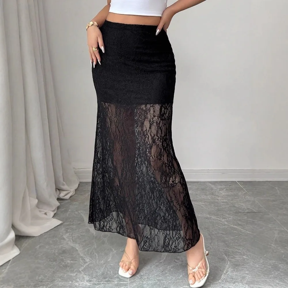 Fashion Midi Length Lace Skirt Slim Fit Elegant Fishtail Skirts Patchwork Transparent High Waist Half Dress Outdoor Travel
Fashion Midi Length Lace Skirt Slim Fit Elegant Fishtail Skirts Patchwork Transparent High Waist Half Dress Outdoor Travel