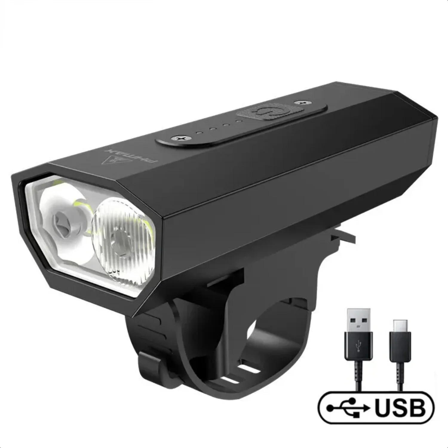 Front Bicycle Light 2400mAh MTB Bicycle Headlight Aluminum Shell Rechargeable Bike Lamp with 6 Light Modes
Front Bicycle Light 2400mAh MTB Bicycle Headlight Aluminum Shell Rechargeable Bike Lamp with 6 Light Modes