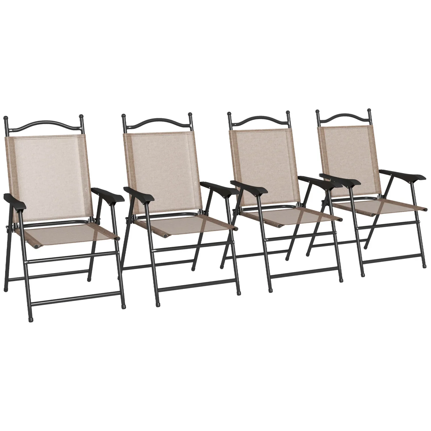 Set of 4 Comfy Brown Outsunny Folding Patio Chairs Perfect for Adults - Lightweight, Sturdy Camping Chairs with Armrests and Bre
Set of 4 Comfy Brown Outsunny Folding Patio Chairs Perfect for Adults - Lightweight, Sturdy Camping Chairs with Armrests and Bre