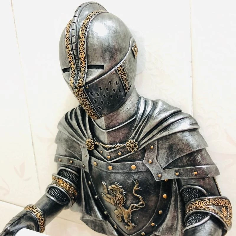 F92C Statue Knight Single Roll Tissue Holder Wall Mounted Toilet Paper Dispenser
F92C Statue Knight Single Roll Tissue Holder Wall Mounted Toilet Paper Dispenser