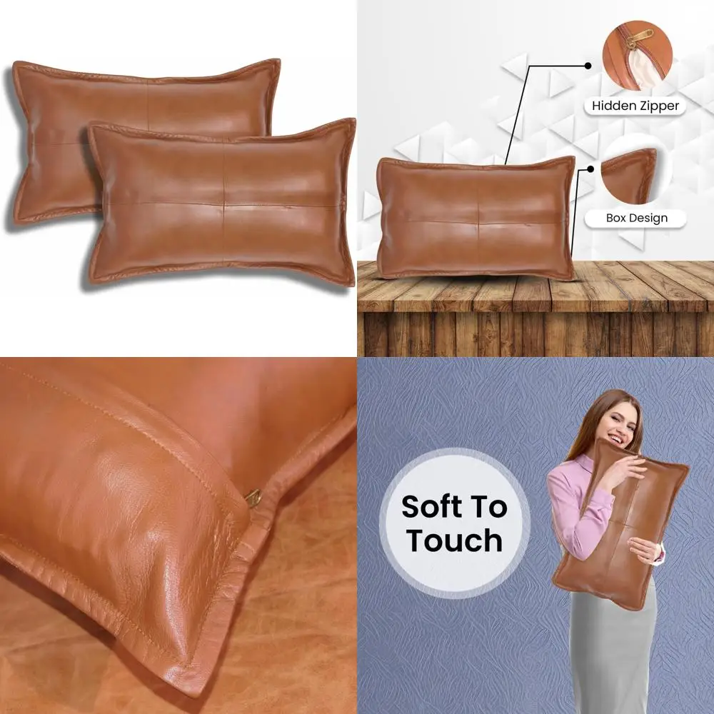 100% Lambskin Leather Pillow Cover - Sofa Cushion Case - Elegant Decorative Throw Covers for Living Room and Bedroom
100% Lambskin Leather Pillow Cover - Sofa Cushion Case - Elegant Decorative Throw Covers for Living Room and Bedroom