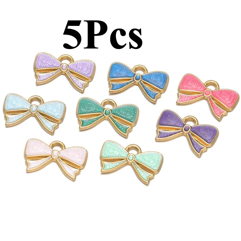 5pcs Stainless Steel Enamel Bow Charms Pendant for Jewelry Making DIY Necklace Earrings Keychain Accessories
5pcs Stainless Steel Enamel Bow Charms Pendant for Jewelry Making DIY Necklace Earrings Keychain Accessories