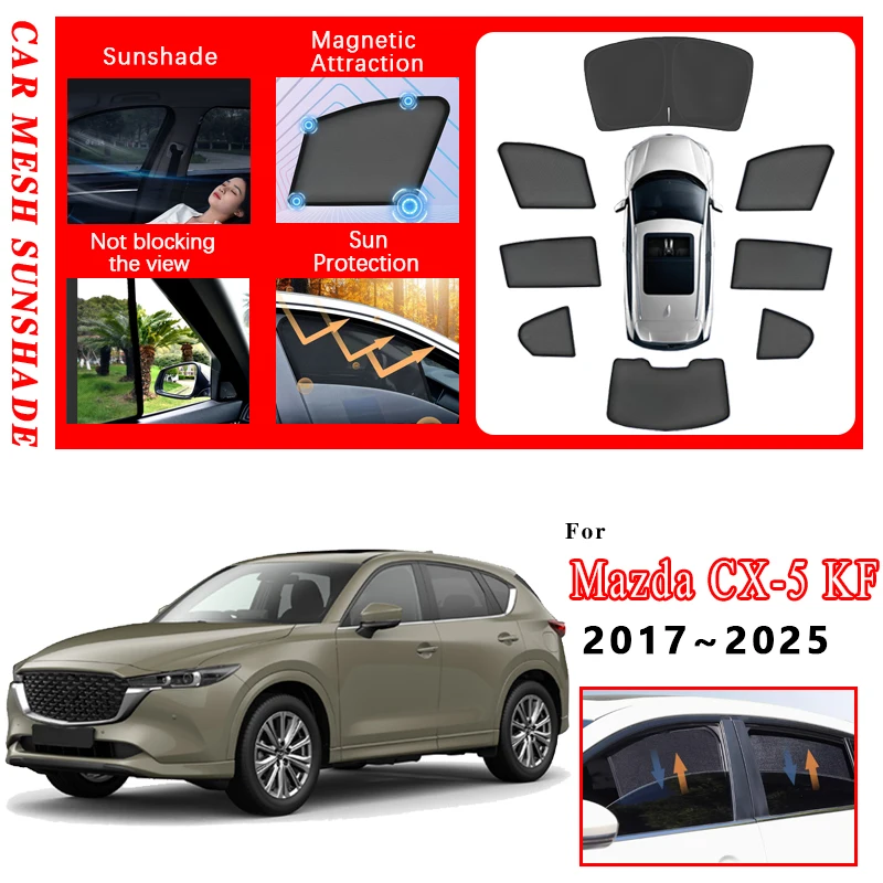 Mesh Sunshade For Mazda CX-5 Accessories CX 5 CX5 KF 2017~2025 Sun Protection Heat Insulation Magnetic Side Window Privacy Shade
Mesh Sunshade For Mazda CX-5 Accessories CX 5 CX5 KF 2017~2025 Sun Protection Heat Insulation Magnetic Side Window Privacy Shade