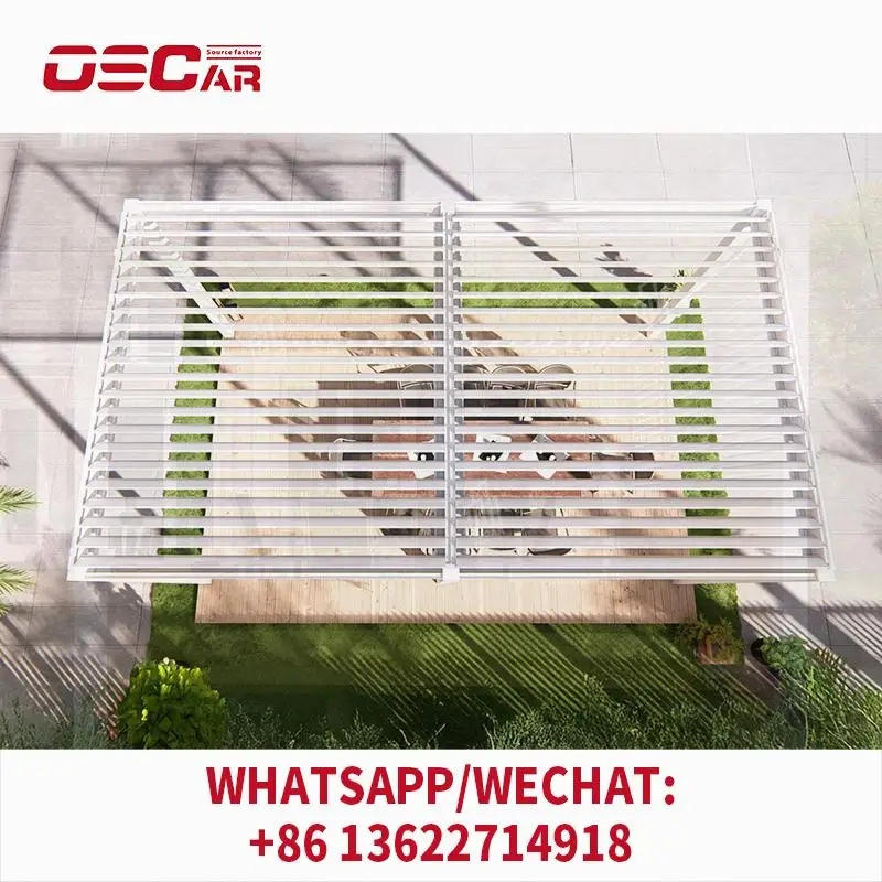 European Fancy Louvered Roof Outdoor Aluminium Retractable Arches Motorized with LED Light for Garden Patio Balcony pergolas
European Fancy Louvered Roof Outdoor Aluminium Retractable Arches Motorized with LED Light for Garden Patio Balcony pergolas