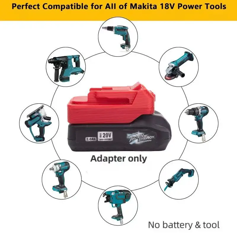 Batteries Converter Adapter For Aldi Ferrex Activ Energy Lithium Convert To Makita 18V Tools Use (without battery and tools)
Batteries Converter Adapter For Aldi Ferrex Activ Energy Lithium Convert To Makita 18V Tools Use (without battery and tools)