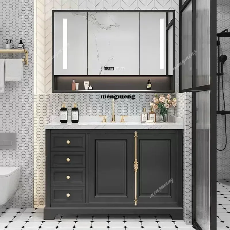 Luxury Light Retro Oak Bathroom Cabinet Smart Mirror Rock Ceramic Washbasin Bathroom Vanity Sink Cabinet Bathroom Furniture
Luxury Light Retro Oak Bathroom Cabinet Smart Mirror Rock Ceramic Washbasin Bathroom Vanity Sink Cabinet Bathroom Furniture