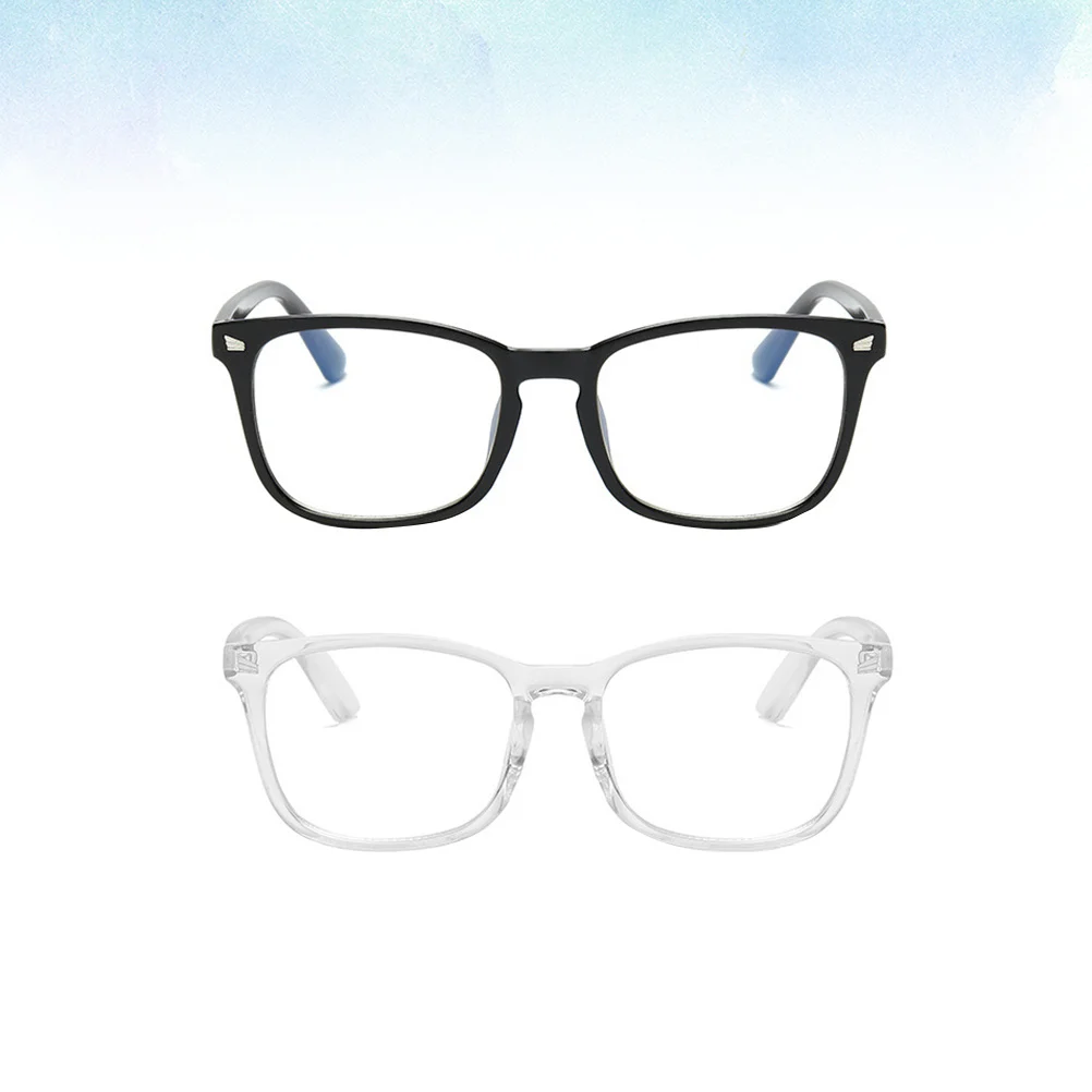 2Pcs Vintage Glasses Frame Anti-Blue Light Plastic Eyeglasses Frame Transparent Black Lightweight Comfortable for Men Women
2Pcs Vintage Glasses Frame Anti-Blue Light Plastic Eyeglasses Frame Transparent Black Lightweight Comfortable for Men Women