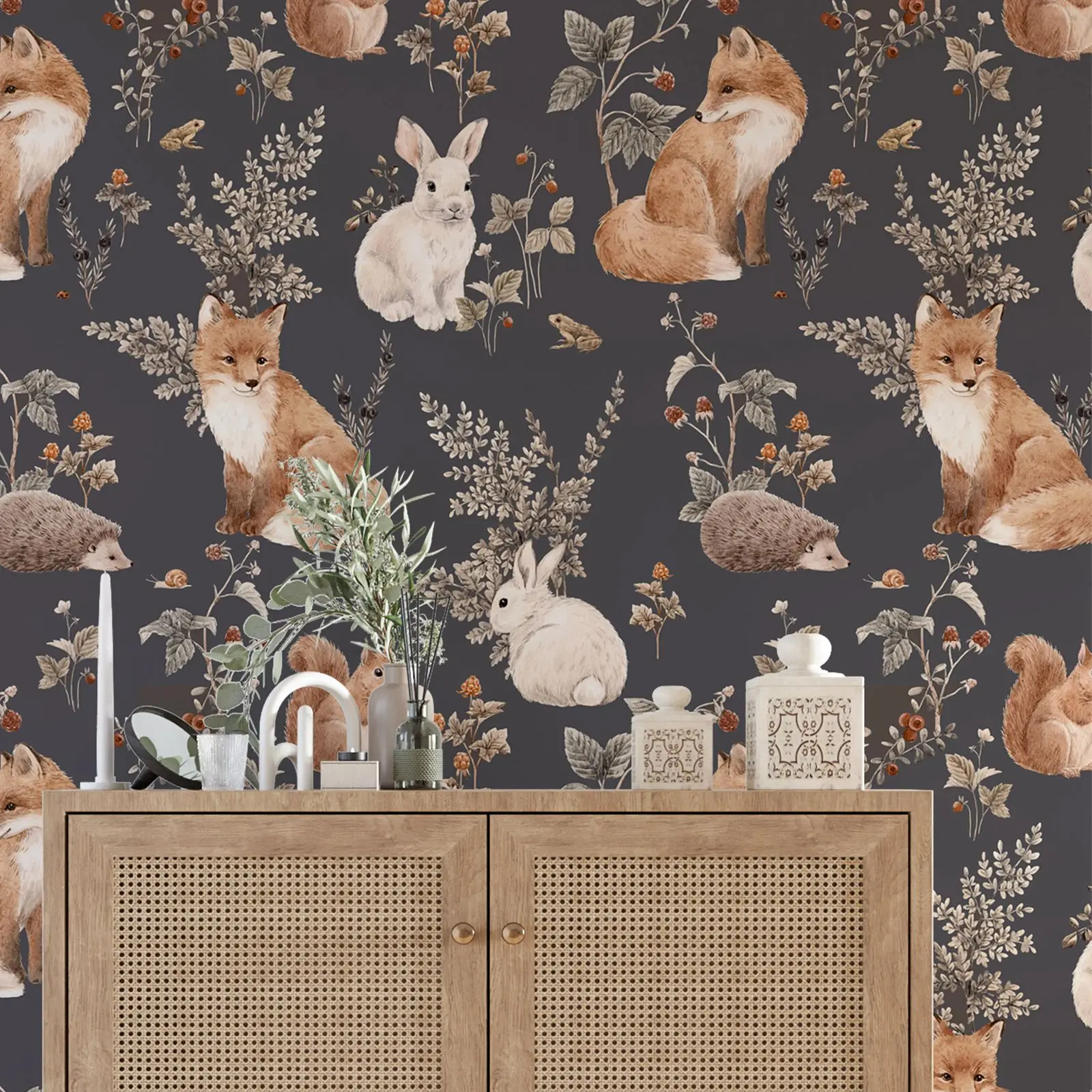 Съемные обои Woodland, Peel and Stick настенная роспись с изображением животных, темные обои для декора детской комнаты, самоклеящаяся или обычная бумага
Съемные обои Woodland, Peel and Stick настенная роспись с изображением животных, темные обои для декора детской комнаты, самоклеящаяся или обычная бумага