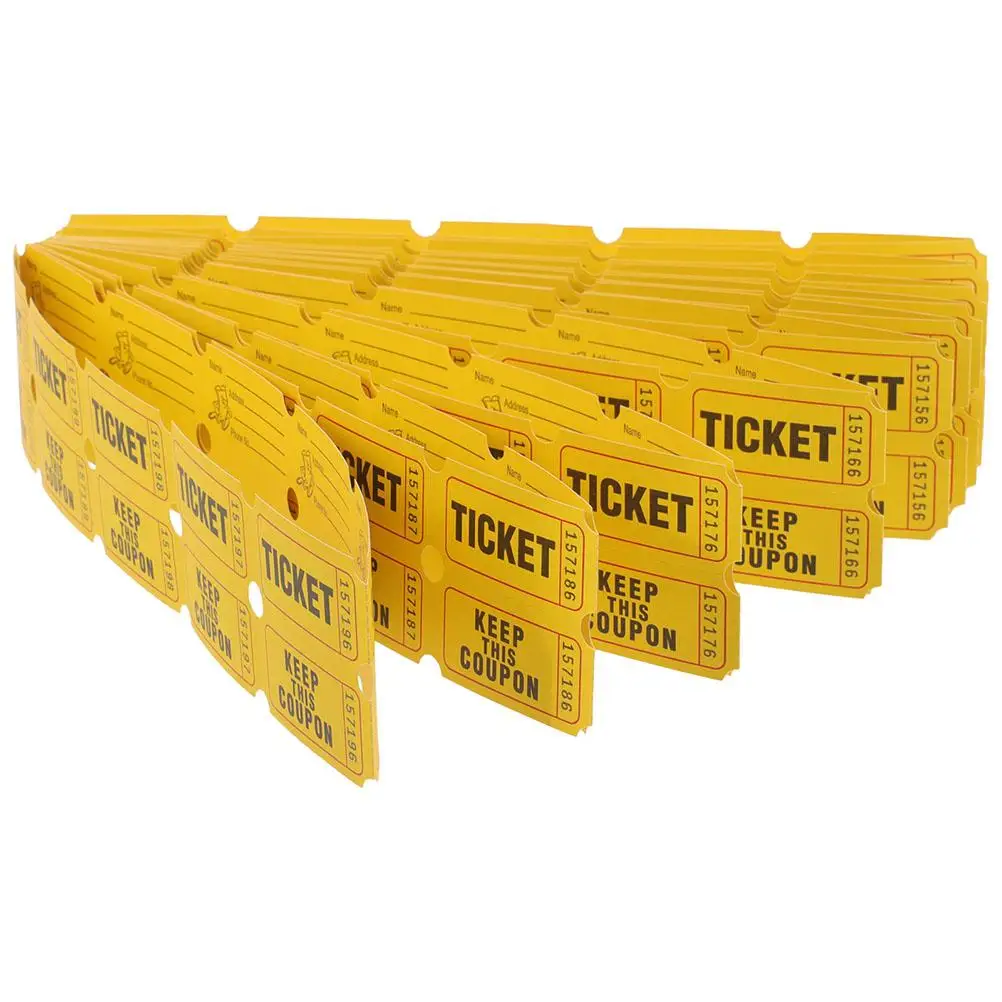 200Pcs Raffle Tickets Bulk Paper Event Tickets for Parties Supplies Game Labels Classroom Concert Entrance DIY Decor
200Pcs Raffle Tickets Bulk Paper Event Tickets for Parties Supplies Game Labels Classroom Concert Entrance DIY Decor