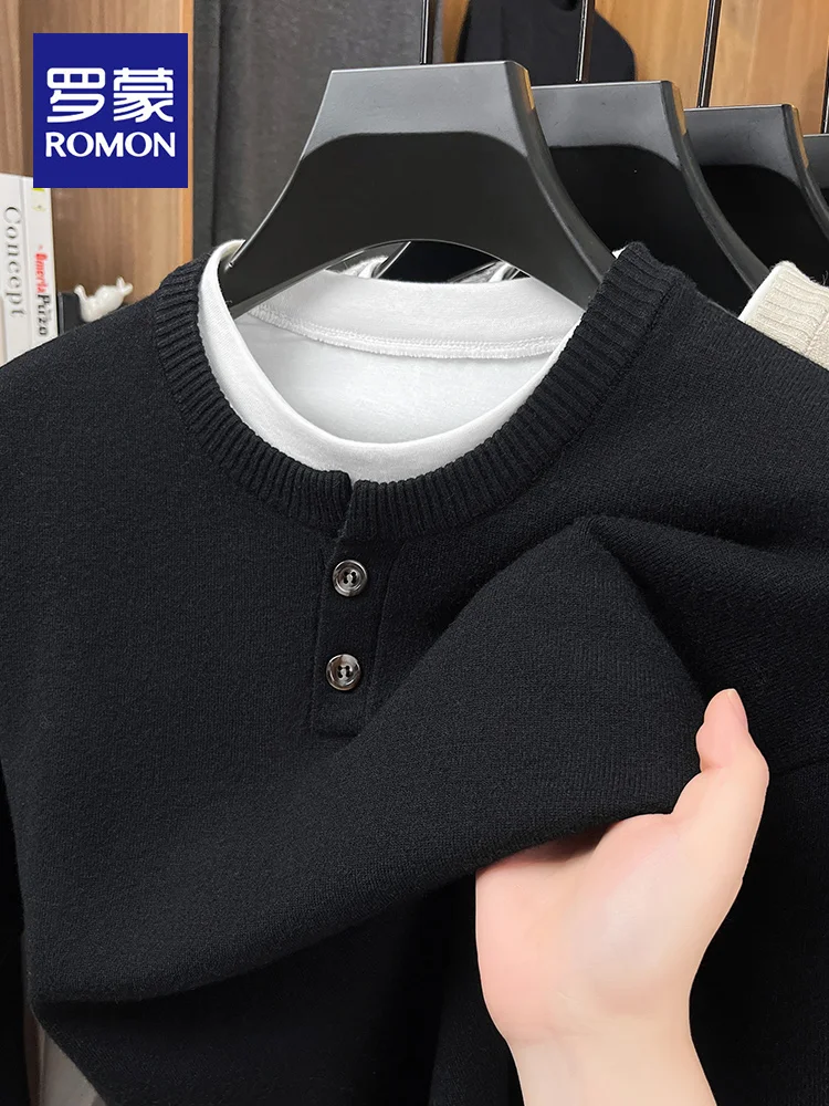 Мужской повседневный вязаный свитер с круглым вырезом и длинными рукавами, из комфортной мягкой ткани, имитация двухслойности, базовый зимний вариант.
Мужской повседневный вязаный свитер с круглым вырезом и длинными рукавами, из комфортной мягкой ткани, имитация двухслойности, базовый зимний вариант.