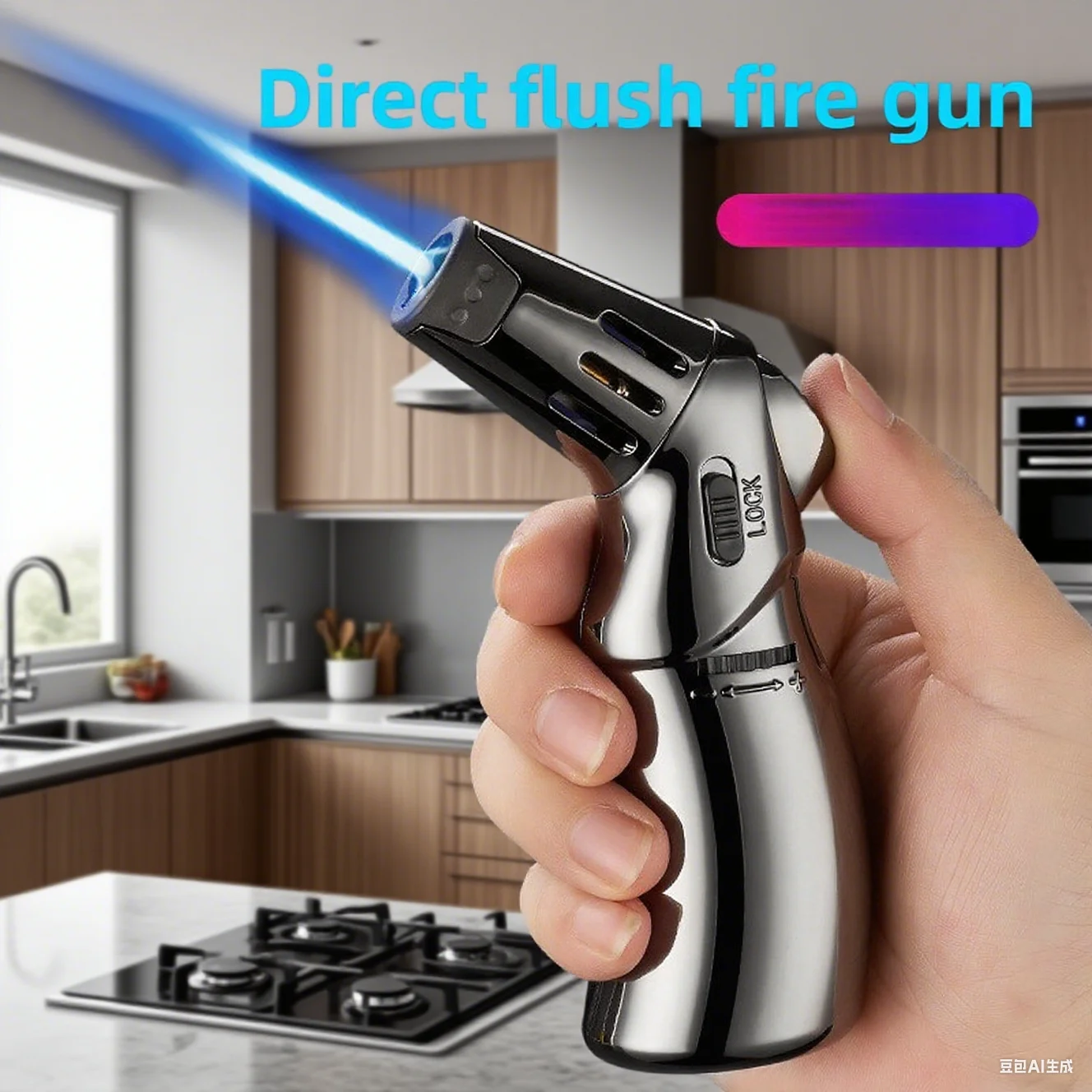 New Windproof Red Fire Inflatable Lighter Outdoor Barbecue Metal Ignition Gun Direct Flush Blue Flame Gas Turbo Lighters Gifts
New Windproof Red Fire Inflatable Lighter Outdoor Barbecue Metal Ignition Gun Direct Flush Blue Flame Gas Turbo Lighters Gifts